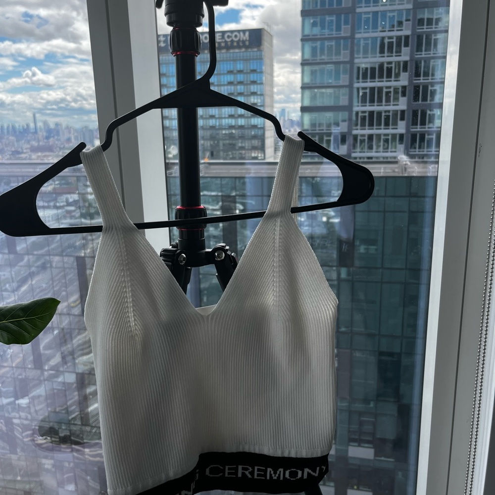 Opening Ceremony White Ribbed Bra